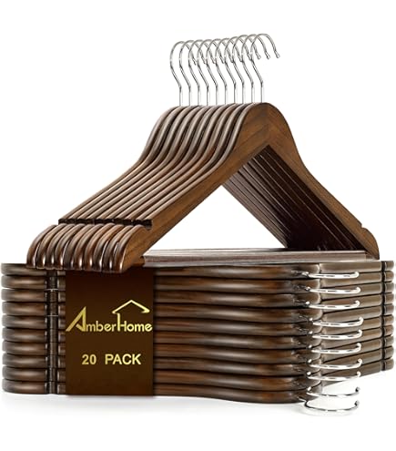 Amazon.co.jp: ヴィンテージ アンティークハンガー 木製 ハンガー 3本