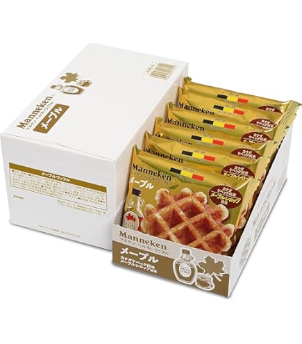 Amazon.co.jp: マネケン ベルギーワッフル プレーン 6個入り お菓子 個