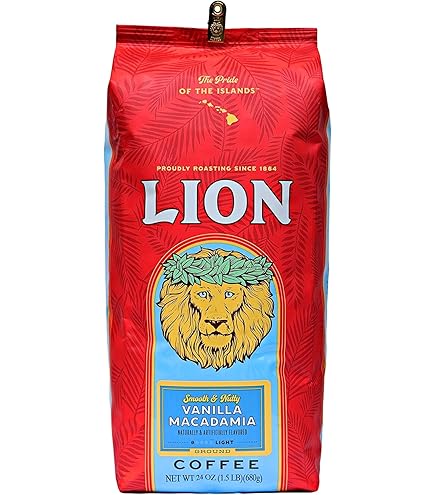 Amazon | ライオンコーヒーバニラマカダミア24oz(680g)粉×2個 | Lion