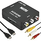 RCA to HDMI変換コンバーター L'QECTED RCA HDMI 変換 AV2HDMI 1080/720P切り替え 音声転送-PS2/スーパーファミコン/VHS VCRカメラ DVDに対応 USB/HDMI/RCAケーブル付き(赤白黄 hd