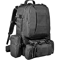 CVLIFE Outdoor Built-up Military Tactical Backpack Army Rucksacks 3 Day Assault Pack Combat Molle Backpack Pouch for Hunting 