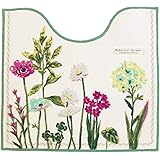 オカ(OKA) トイレマット グリーン 約55cm×60cm ボタニカルガーデン (植物 ナチュラル)