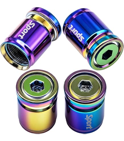 5PCS Anodized Aluminum Tire Valve Stem Caps - Grey Corrosion Resistant Air Caps