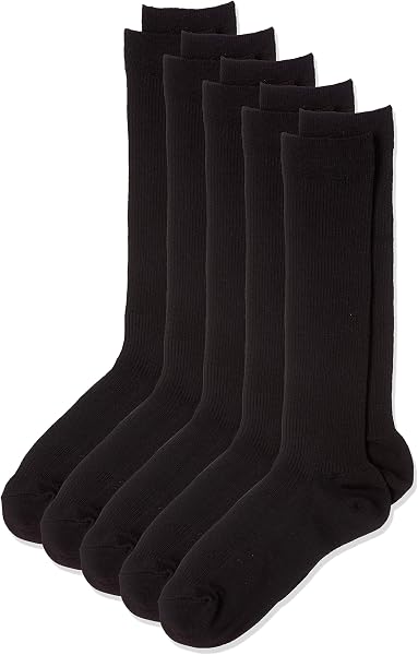 Fukusuke Girls' High Socks, Set of 5 - 1