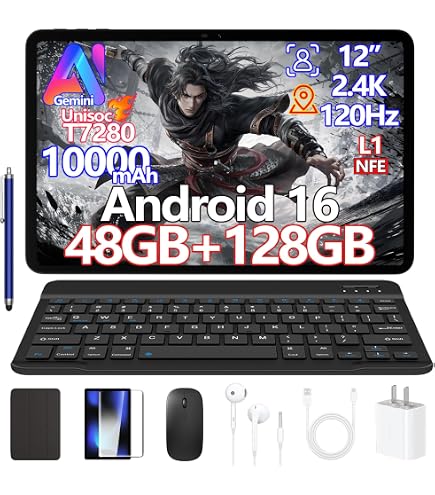 Amazon.co.jp: 【Android 16 セット版 タブレット】12インチ 2K