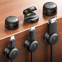 未使用　ケーブルホルダー 6個　ブラック Amazon.co.jp: JOYROOM ケーブルホルダー「6個セット·業界初