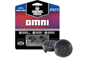 KontrolFreek Omni for Playstation 4 (PS4) and Playstation 5 (PS5) | 2 Performance Thumbsticks | 2 Low-Rise Concave | Black