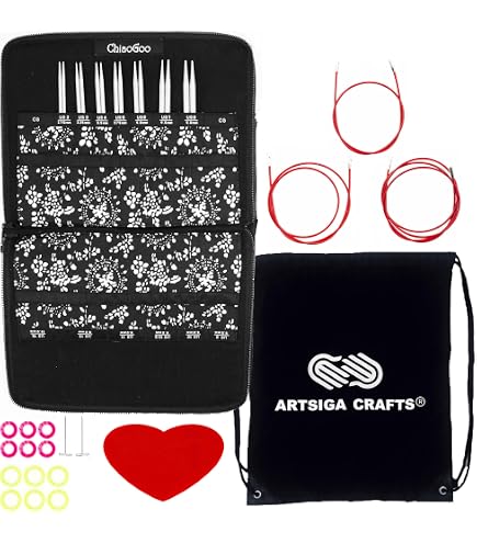 ChiaoGoo Red Lace Circular Knitting Needles - 24-inch (60cm) Stainless Steel, Size US 6 (4mm) - View #7