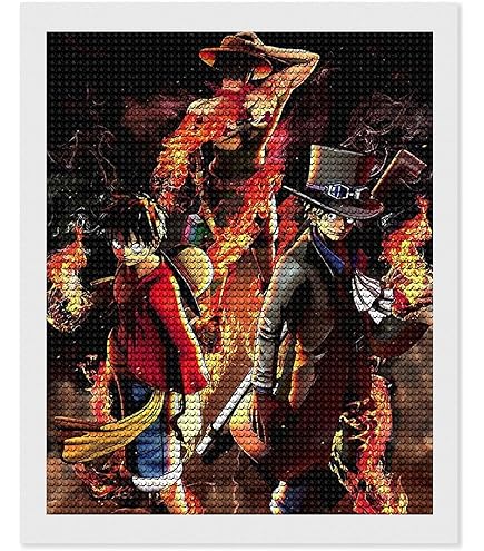 ルフィーアート Amazon.co.jp: 60×80cm ダイヤモンドアート ONE PIECE