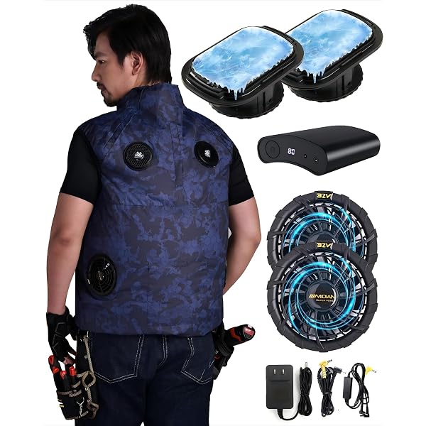 Amazon.co.jp: [MIDIAN] ペルチェ冷却服【2025業界独創 冷却器と扇風機