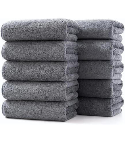 Amazon｜フェイスタオル マイクロファイバー タオル 10枚セット 約