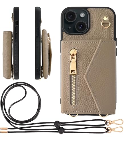 Amazon.co.jp: ajew iPhone15ケース スマホケース ショルダーひも付き