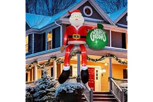 Deerou クリスマス インフレータブル サンタデコレーション 大型 屋外 防水 装飾 サンタクロース 人形 パーティー用品 インテリア 飾り付け 雪の結晶 置物 (サンタクロース)