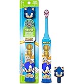 FIREFLY Clean N' Protect, Sonic The Hedgehog Toothbrush with 3D hygienic Cover, Premium Soft Bristles, Anti-Slip Grip Handle,