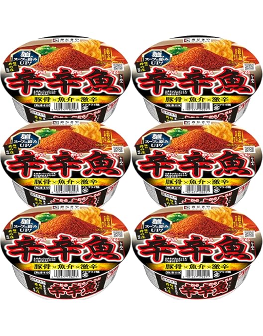 Amazon.co.jp: 寿がきや 麺処井の庄監修 辛辛魚らーめん 136g×12個