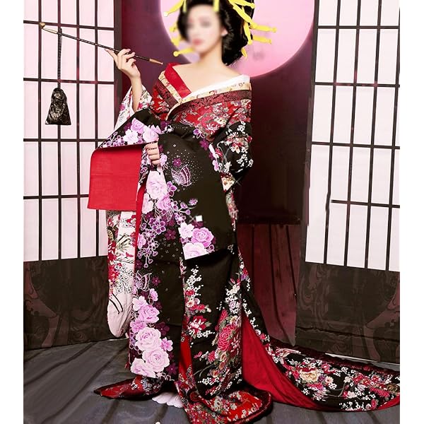 Amazon.co.jp: Yoshiwara Oiran Costume, Japanese Pattern, Luxurious