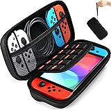 【Switch/Switch 有機ELモテルに対応】Switch ケース iVoler Switchに対応収納ケース ゲームカード/ケーブル/イヤホンなど全部収納可能 防塵 防水 耐衝撃 持ち運び便利 ブラック