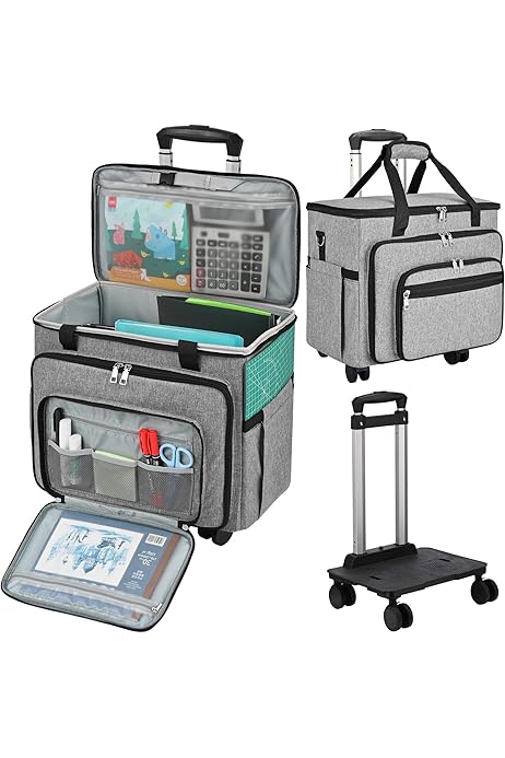 Amazon Rolling Tote Bags For Teachers CURMIO Rolling Teacher Bag