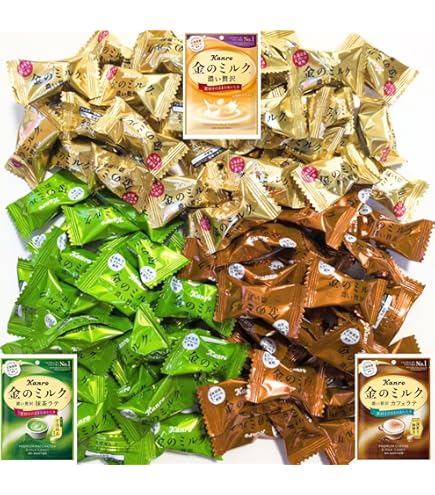 Amazon.co.jp: カンロ 金のミルクキャンディ 約280袋 大容量 宝箱