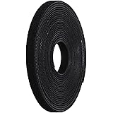 TRUSCO(トラスコ) 耐候性マジックバンド結束テープ 両面 10mm×5m 黒 TMKT-10V-BK