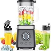 Keenray 2000W Blender for Smoothies & Ice Crush, Professional Food Processor with 1.8L Glass Jug, 6-Blade System, BPA-Free
