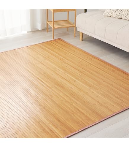 Amazon | 籐むしろ ラタンカーペット ラグ 約140×200cm 涼しい 夏