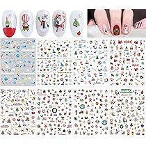 Amazon.co.jp: ネイルシール クリスマスネイルシール 10枚セット 3D