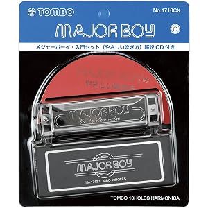 TOMBO トンボ ハーモニカ 初心者入門セット C調 10ホールズ メジャーボーイ CD付 1710CX