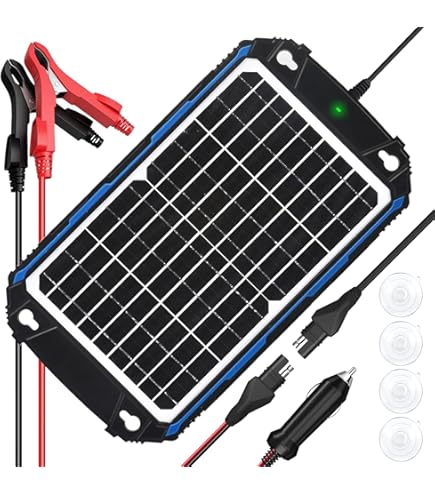 Renogy 10W Solar Battery Maintainer - Portable Trickle Charger For Cars, Boats, RVs
