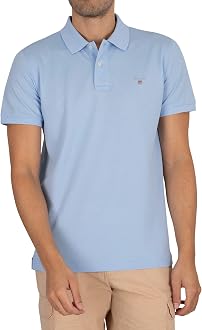 GANT Mens Pique Polo Shirt, Blue (Capri 