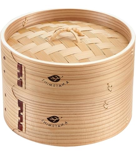 Amazon｜竹蒸し器 中華せいろ 蒸籠【2段 蒸器 蓋付】 中華料理 蒸し籠