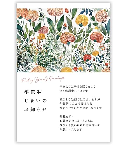 Amazon | 年賀状じまいハガキ 10枚 切手付き官製はがき アルファ