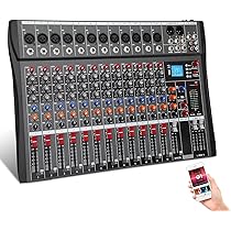 Amazon | オーディオミキサー 8/ 12 / 16 DJミキサーオーディオ