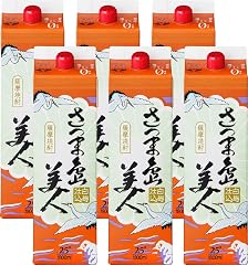 長島研醸 さつま島美人 芋 25度 パック 1800ml×6本