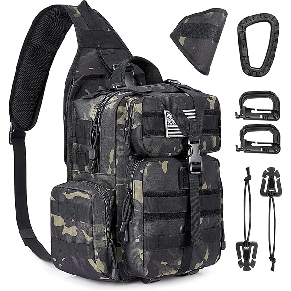 Amazon.co.jp: HUNTVP タクティカルスリングバックパック ミリタリー