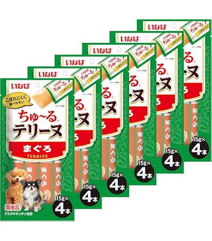 Amazon.co.jp: いなば ちゅ～るテリーヌ まぐろ&チーズ 15g×4本 6個