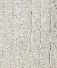 Cashmere Cable Crewneck Sweater 3213-105-0334: Light Grey