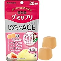 UHA グミサプリ ビタミンACE 20日分 40粒 1日2粒 ピーチ味.