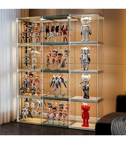 Amazon.co.jp: lalairodori フィギュアケース 棚 アクリル 1個 開閉
