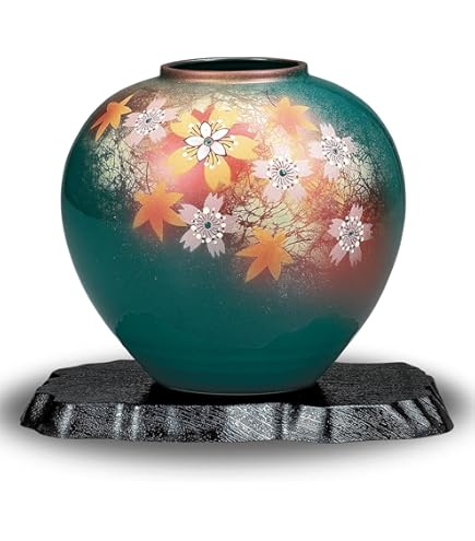 九谷焼の花瓶です。 九谷焼 【在庫一掃セール】花瓶 陶器 九谷焼 本金牡丹梅