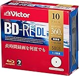 Victor くり返し録画用 BD-RE DL 片面2層 1-2倍速 10枚 VBE260NP10J1