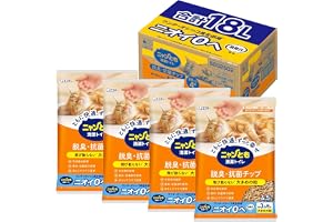 ニャンとも清潔トイレ 猫砂 脱臭・抗菌チップ 大きめの粒 4.5L×4個 システムトイレ 猫 Amazon.co.jp限定 (ケース販売) | ウンチ・オシッコ臭を低減ニオイ0へ チップ・シートによる消臭効果 天然素材 猫用 消臭 ネコ砂 木質 木砂