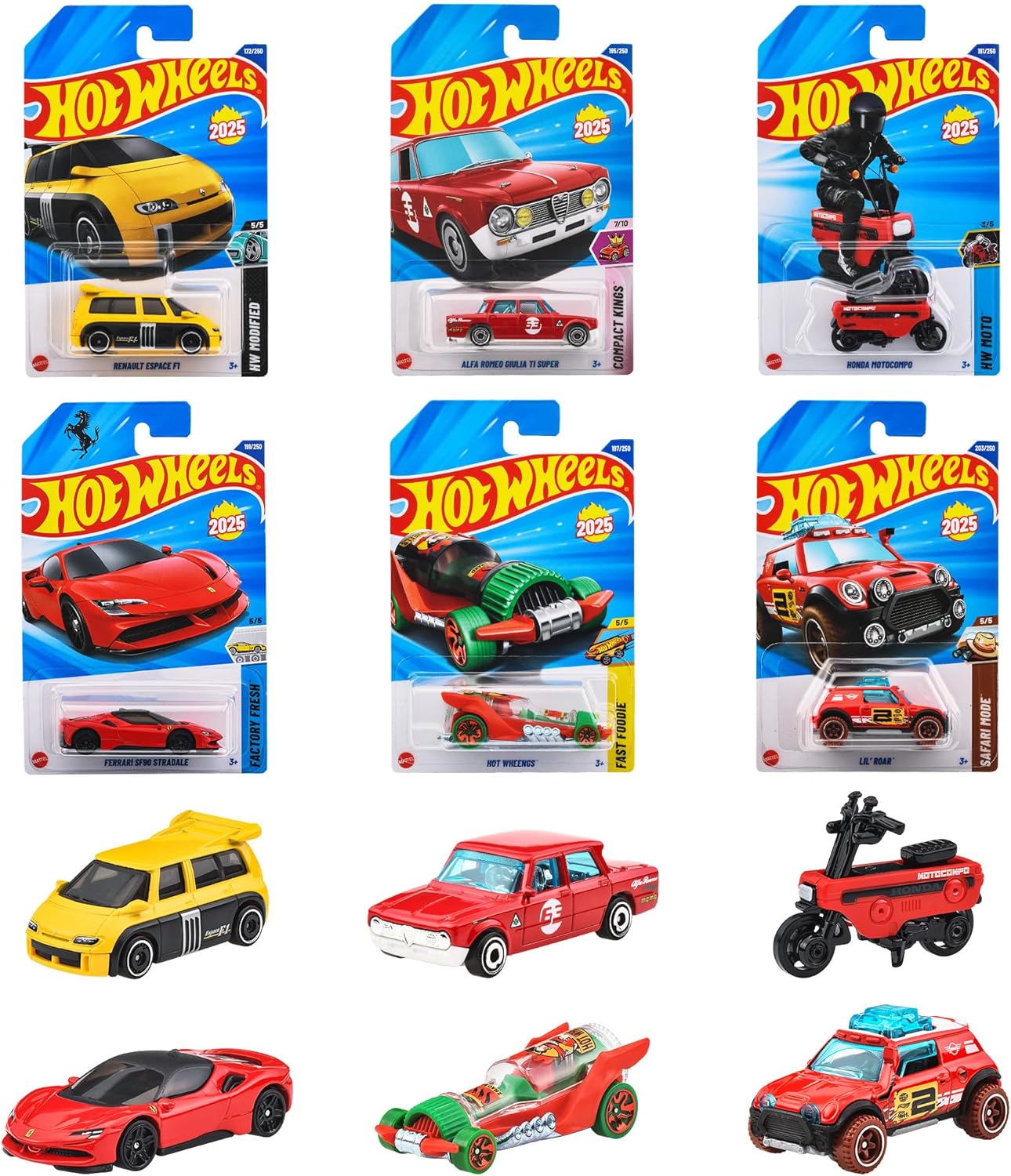 ホットウィール ベーシックカー フェラーリ 10個 モトコンポ 10個 計20個 マテル「ホットウィール ベーシックカー フェラーリ F40 コンペティ