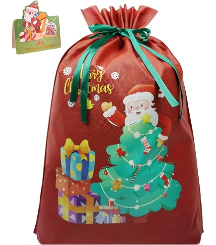 Amazon | DERAYEE クリスマス ラッピング袋 特大 110x70cm 1枚 飾り