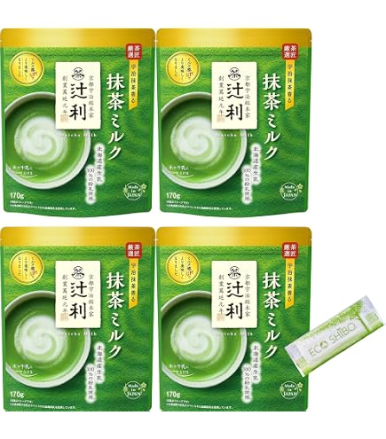 Amazon.co.jp: 片岡物産 辻利 抹茶ミルク お濃い茶仕立て 150g×6個