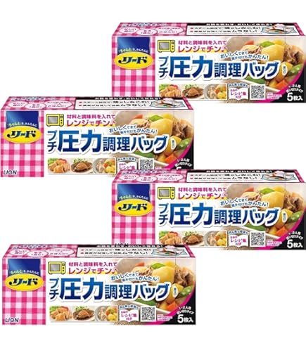 Amazon.co.jp: 【まとめ買い】リード プチ圧力調理バッグ 電子レンジ用
