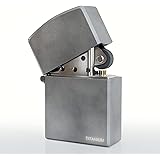 ZIPPO ジッポー インナー チタン ライター Titanium オイルライター Lighter 日本製 アーマー プレゼント ギフト アウトドア おしゃれ (ストーンウォッシュ(白印字))