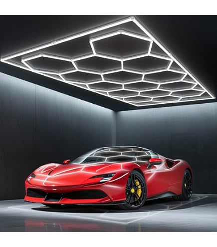 Amazon.co.jp : WJW ガレージ 照明 led プロの自動車美容ハニカム