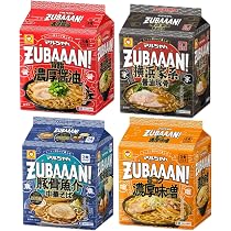 Amazon.co.jp: ZUBAAAN! ズバーン 4種類セット(計12食) 背脂濃厚醤油 3