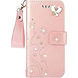 iPhone SE ケース 手帳型 /iPhone８/iPhone７/iPhone6/6s /iPhone SE3 第3世代 かわいい おしゃれストラップ付き カード収納 財布型 人気 高級PUレザー 横置き機能 薄型 マグネット式 アイフォンSE 